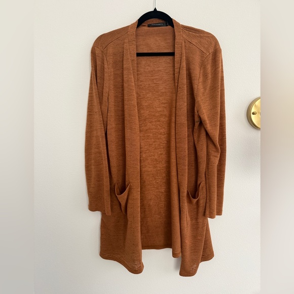 Lightweight Brown Cardigan Sweater - Picture 2 of 5